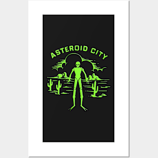 Vintage Alien asteroid city Cool Space Posters and Art